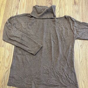 Gaze Warm Brown Knit Turtleneck